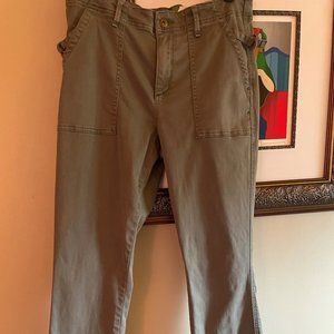 Anthropologie Boot-cut Chino Pants - Moss - 30 Waist